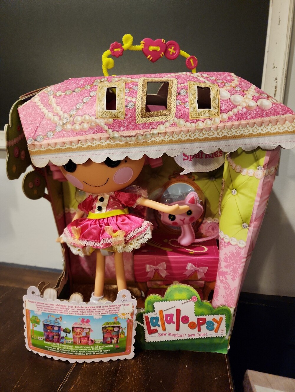 Lalaloopsy Doll Jewel Sparkles Full Size Pet Sparkles Playset Pink Damaged Box
